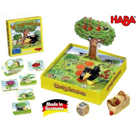 Haba Gra Planszowa w Ogrodzie Zbieramy Wiśnie Drzewko Kruk