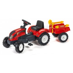 FALK Traktor RANCH z przyczepą czerwony + zestaw do piasku 2-5 lat