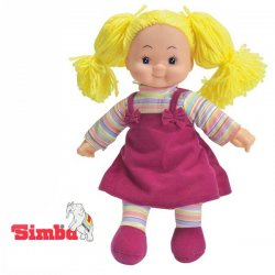 Simba Lalka Pyzatka Szmacianka Bordowa Sukienka