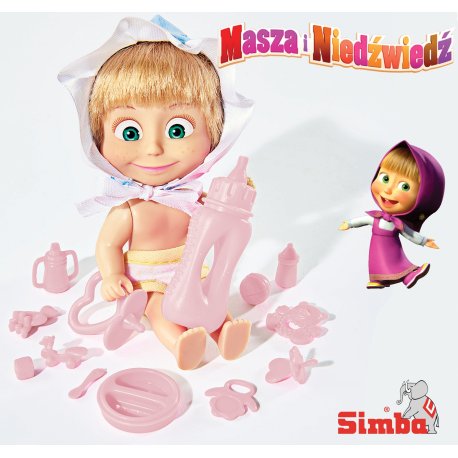 Simba Masza W Stroju Dziecka z Akcesoriami krzesełko do karmienia