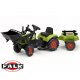FALK Traktor CLAAS ARION zielony z przyczepą na pedały
