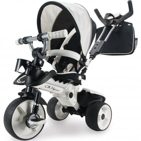 Injusa Rowerek Trójkołowy Deluxe City Max Ciche Koła + Torba