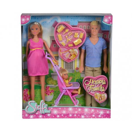 SIMBA Lalka Steffi w ciąży + Kevin Evi spacerówka bobas