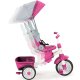 LITTLE TIKES Rowerek TRÓJKOŁOWY Sterowany różowy + szary CICHE KOŁA
