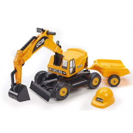 FALK JCB Koparka Przyczepa Jeździk Kask