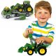 Traktor John Deere na lawecie z narzędziami dla dzieci Klein