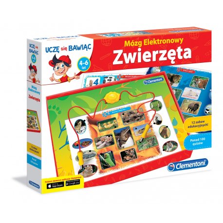 Clementoni interaktywny Mój Pierwszy Mózg Elektronowy ZWIERZĘTA gra edukacyjna