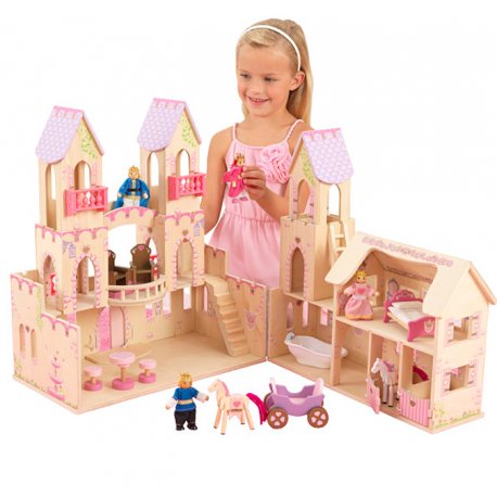 KidKraft Zamek Księżniczki pałac Domek dla lalek z figurkami