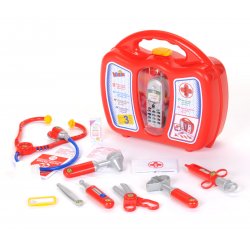 Zestaw lekarza w walizce z akcesoriami i komórką Klein