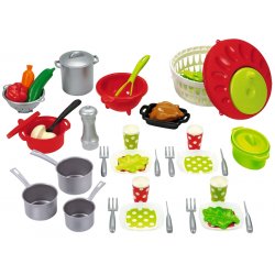 Smoby Ecoiffier Zestaw Naczyń Z Suszarką Do Sałaty 47El. Wspaniałe Uzupełnienie Kuchnia