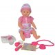 Lalka siusiająca Bobas 38 cm z nocnikiem i zestawem akcesoriów lekarskich Simba