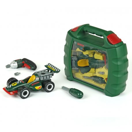 Klein Walizka Bosch z narzędziami z autkiem i wkrętarką Ixolino