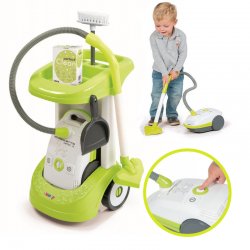 SMOBY Wózek Do Sprzątania SERWIS SPRZATAJĄCY + odkurzacz ROWENTA z Dźwiękiem