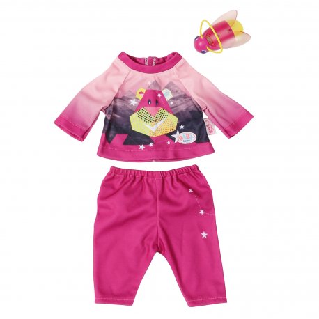 Zestaw ubranek na nocną wyprawę dla lalki Baby Born 43 cm w kolorze niebieskim + latarka