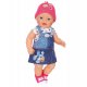 Jeansowy kombinezon z czapką i bucikami dla lalki Baby Born 43 cm