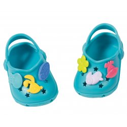 Buciki z przypinkami dla lalki Baby Born 43 cm Crocs w kolorze różowym
