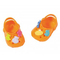 Buciki z przypinkami dla lalki Baby Born 43 cm Crocs w kolorze różowym