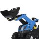 Rolly Toys rollyFarmtrac New Holland traktor na pedały z łyżką i cichymi kołami