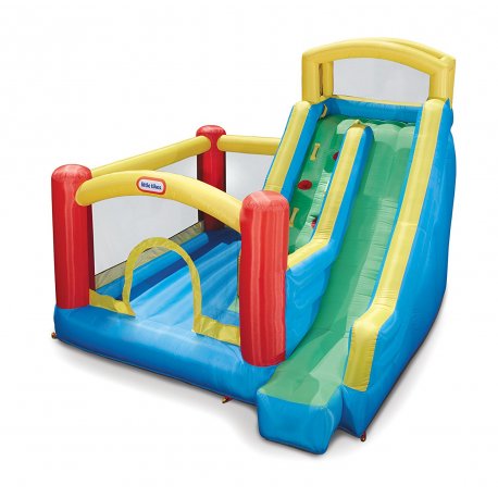Little Tikes Dmuchany Plac zabaw Giant Slide ze wspinaczką i zjeżdżalnią