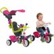 SMOBY Trójkołowy ROWEREK 4w1 Baby Driver ciche koła Komfort różowy + Bidon Gratis