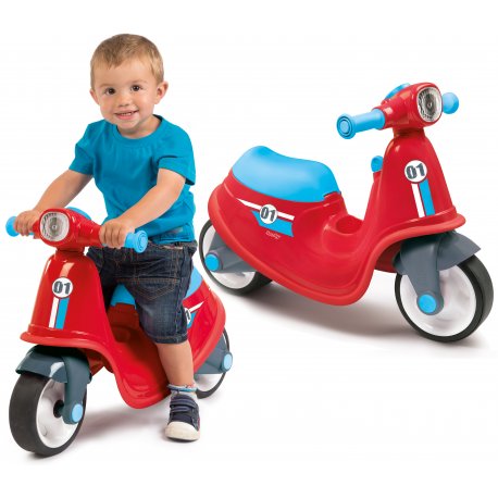 Jeździk skuter czerwony Smoby Ciche koła Scooter