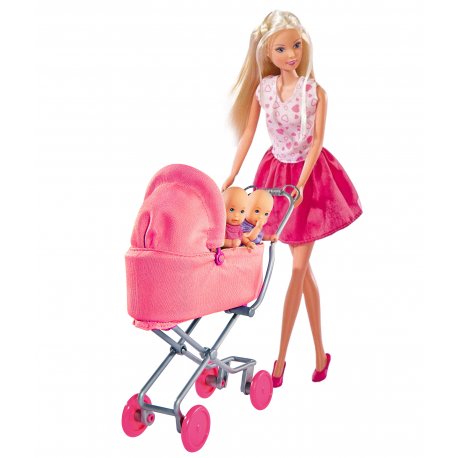 Simba Lalka Steffi Love Z Głębokim Wózkiem 