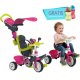 SMOBY Trójkołowy ROWEREK 4w1 Baby Driver ciche koła Komfort różowy + Bidon Gratis