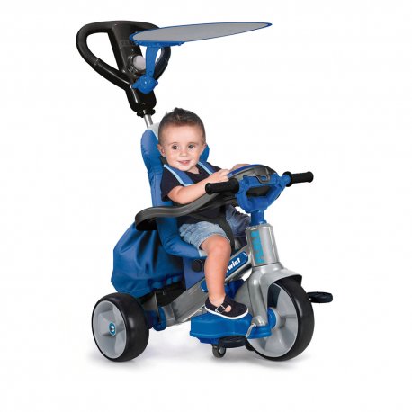 Feber Niebieski Rowerek trójkołowy Baby Twist 4w1 - Obrotowy 360 stopni
