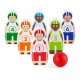 Drewniane kręgle piłkarzyki Baseball Viga Toys