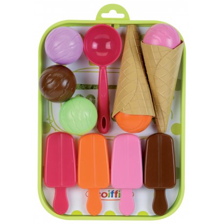 Smoby - Ecoiffier Lodziarnia tacka z lodami 13 elem.