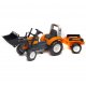 Falk Traktor na pedały RANCH TRAC + przyczepa + łyżka Pomarańczowy