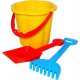 Zestaw: wiaderko + łopatka + grabki