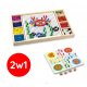 Drewniana układanka 2w1 Wciskane koraliki Viga Toys
