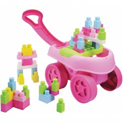 Ecoiffier Abrick Różowy Wózek z Klockami 40 elementów