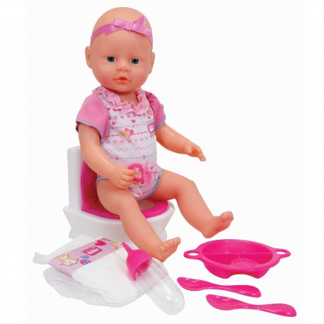  Simba Lalka New Born Baby funkcyjna z akcesoriami pije siusia interaktywny nocnik