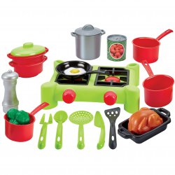 Kuchnia dwupalnikowa z zestawem akcesoriów Smoby Ecoiffier