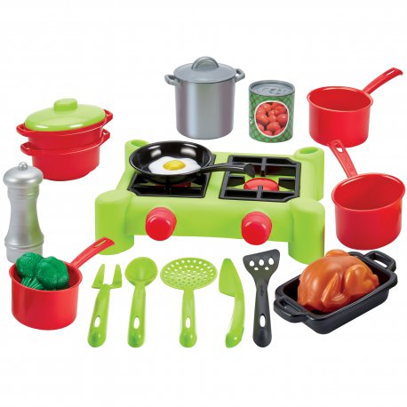 Kuchnia dwupalnikowa z zestawem akcesoriów Smoby Ecoiffier