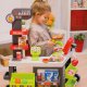 Smoby Czerwony Supermarket Elektroniczna Kasa światło dźwięk 41 akcesoriów Wózek