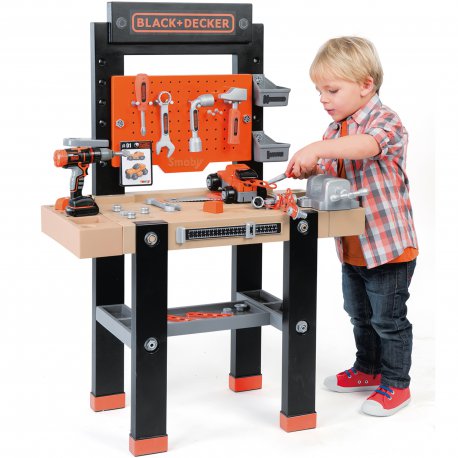 Smoby Duży Warsztat Majsterkowicza Black+Decker Bricolo Center 91 elem. + wiertarka