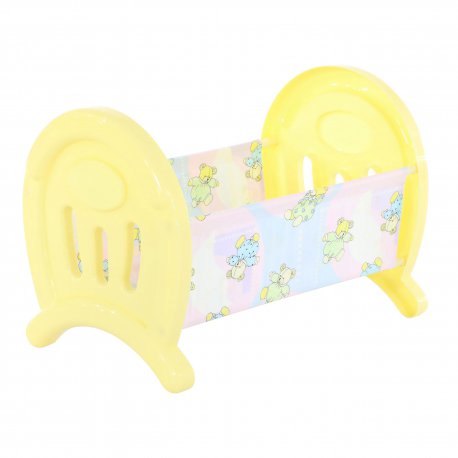 Wader Duże Łóżeczko dla lalek 43cm Żółte