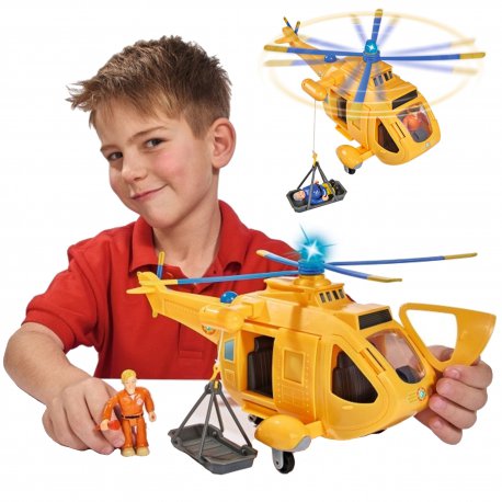 Simba Strażak Sam Helikopter Wallaby II z figurką