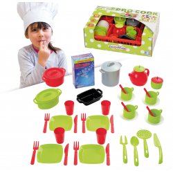 Smoby - Ecoiffier Zestaw naczyń suszarka Pro Cook 45 akc.