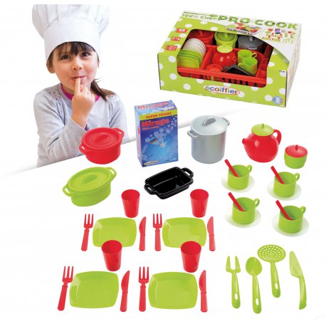 Smoby - Ecoiffier Zestaw naczyń suszarka Pro Cook 45 akc.