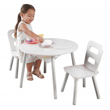Drewniany Stolik Okrągły 2 Krzesełka Dla Dzieci Kidkraft