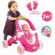 SMOBY Chodzik Pchacz Mini kiss Spacerówka Różowy Wózek dla lalek 2 w 1