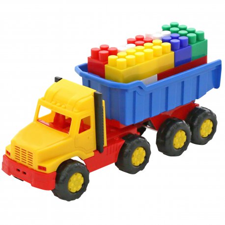 WADER Gigant Wywrotka z przyczepą + 17 Klocków