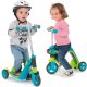 Smoby 2w1 Hulajnoga jeździk regulowana trójkołowa niebiesko-zielona