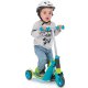 Smoby 2w1 Hulajnoga jeździk regulowana trójkołowa niebiesko-zielona