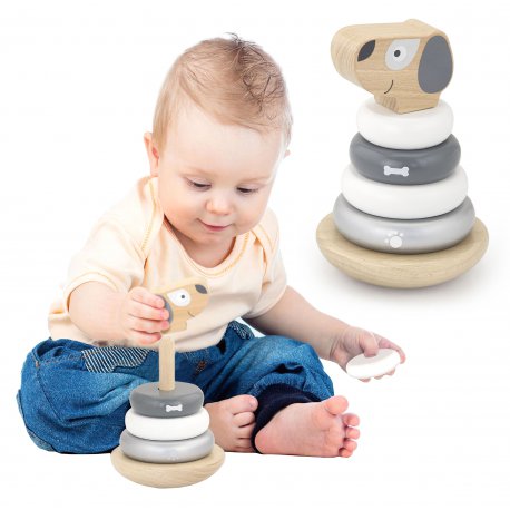 Drewniana Wańka wstańka Viga Pies