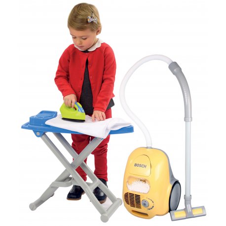 Klein Odkurzacz Bosch + Ecoiffier Deska do Prasowania z Żelazkiem